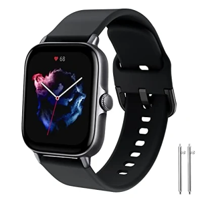 Image de XBLJST Bracelet pour Amazfit GTS/GTS 2 Mini/GTS 4 2e/GTS 2/GTS 3/GTS 4,20mm Souple Silicone Sport Remplacement Bip/Bip Lite/Bip U/Bip U Pro/Bip 3 Pro/Amazfit GTR 42mm