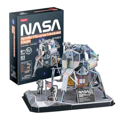 Image de NASA Puzzle 3D Module Lunaire Eagle Enfant Maquette A Construire Adulte Cadeau Garcon 8 Ans Maquettes Et Modélisme 93 Pièces