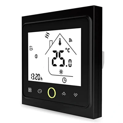 Image de MOES Smart Thermostat WiFi Contrôleur de température, Tuya Life APP Télécommande pour Le Chauffage électrique Compatible avec Alexa 16A, Seul réseau 2.4GHz, Fil Neutre requis, Blanc