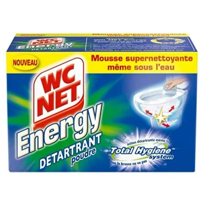 Image de WC Net Energy Détartrant Poudre 6 Sachets 60g (Lot de 2 boîtes Soit 12 sachets)