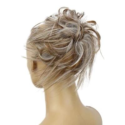 Image de CAISHA XXL Postiche Choucho Avoir Les Cheveux Relevés Volumineux Ondulé Chignon Lichtbruin Grijs Mix G27F