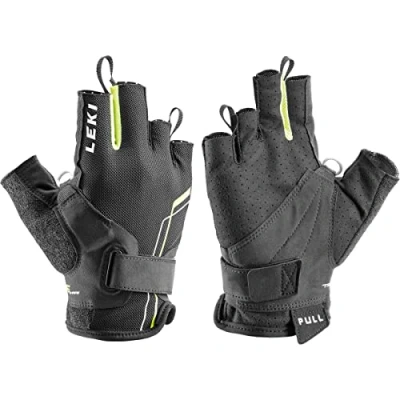 Image de LEKI Nordic Breeze Shark Gants Courts Noir/Jaune/Blanc Taille 8