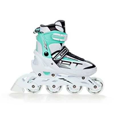 Image de Roller en Ligne RAVEN Profession Pointure Ajustable Blanc/Menthe Taille 31 35 (20,5cm 22,5cm) Réglable Mixte