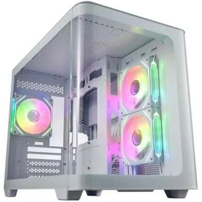 Image de Boîtier Mini Tour FORTRON GEH S380 WA Blanc Micro ATX/Mini ITX Montage sans outil