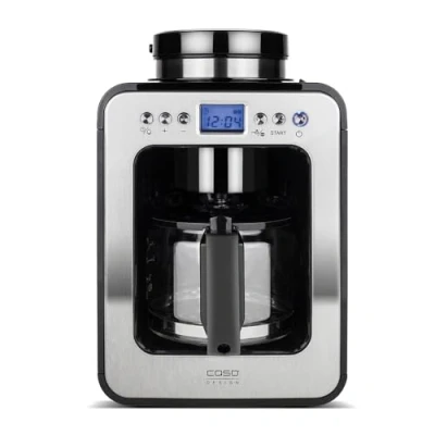 Image de CASO Coffee Compact electronic Machine à café design avec moulin, convient également pour le prémoulu, moulin et infuseur amovibles, écran LCD, minuterie, fonction maintien au chaud