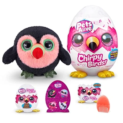 Image de Pets Alive Chirpy Birds Jouet interactif Surprise avec Parole électronique et répétition, Toucan