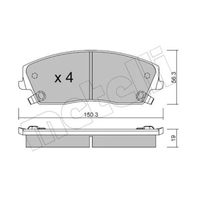 Image de Kit de plaquettes frein, frein à disque METELLI 22 0716 0