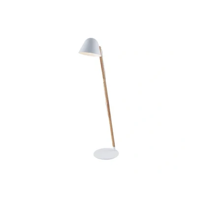 Image de Lindby Tetja lampadaire avec barre en bois, blanc