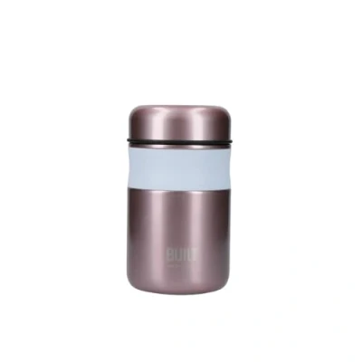 Image de BUILT Boîte Isotherme pour Repas Froids et Chauds, Thermos Alimentaire en Acier Inoxydable 18/8 sans BPA, 490 ml, Rose Pâle