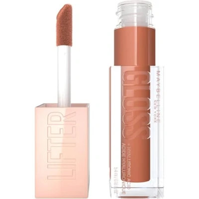 Image de Maybelline New York Gloss à Lèvres Hydratant &amp; Effet Repulpant Instantané Enrichi en Acide Hyaluronique Lifter Honey&#039;d Teinte : 027 Toffee