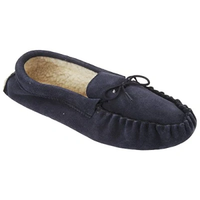 Image de Mokkers Jake Hommes Chaussons Mocassins Daim Marine Bleu Marine, 10 UK
