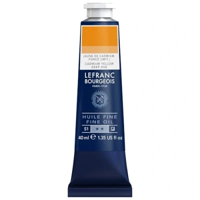 Image de Lefranc Bourgeois Huile Fine Tube 40ml Jaune De Cadmium Foncé Imitation