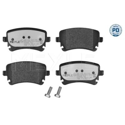 Image de MEYLE 025 233 2617/PD Jeu de plaquettes frein PD Quality Essieu arrière préparé pour indicateur d&#039;usure avec tôle anti bruit