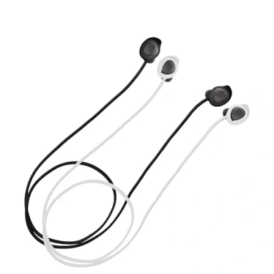 Image de kwmobile 2X Sangle Compatible avec Samsung Galaxy Buds FE en Silicone pour écouteurs sans Fil Noir Blanc