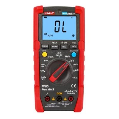 Image de UNI T UT191E Multimètre professionnel avec IP65, 600 V AC/DC, 20 A, 10 Hz 1 MHz