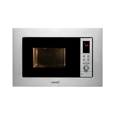 Image de CATA MC 20 D ENC Micro ondes encastrable Inox Intérieur en acier inoxydable 8 menus d&#039;accès automatique 5 niveaux de puissance Gril 1000 W Avec minuteur L Largeur 60 cm