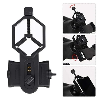 Image de Diyeeni Adaptateur de téléphone Universel, pour Portable 5,2 à 10 cm Smartphone, monoculaire/télescopes/Microscope/Longue Vue/Jumelles