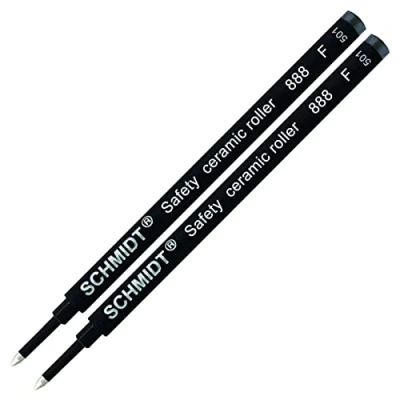 Image de Schmidt 888 F Lot de 2 recharges pour stylo roller allemand Noir
