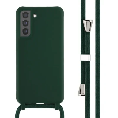 Image de Coque en silicone IMOSHION Samsung Galaxy S21 FE Vert foncé Souple Cordon ajustable