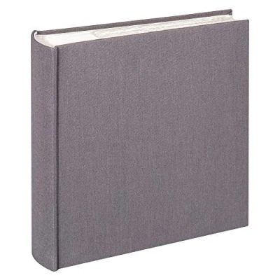 Image de Walther Design Album photo anthracite gris foncé 200 photos 10 x 15 cm Mémo Insert Lin, Tissu ME 510 T