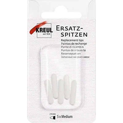 Image de Kreul 17983 Pointes de Rechange Medium, 5 pièces, épaisseur trait 2 4 mm, pour Triton, Solo GOYA Masking, Acrylic, Textil Marker Opak et Chalky Kreidemarker, White, One size