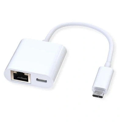 Image de ROLINE Convertisseur USB 3.2 Gen 2 Type C vers Gigabit Ethernet + 1x Port PD, 100W
