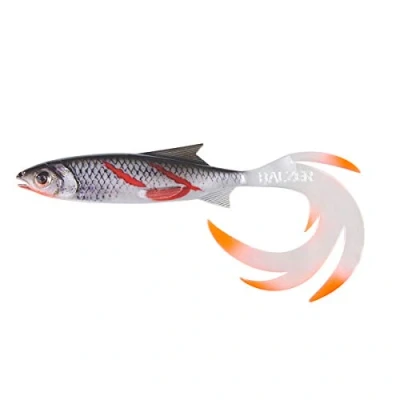 Image de Balzer Shirasu Reptile Shad poisson en caoutchouc pour pêche au brochet, sandre et à la perche, leurre 24 cm Bloody Minnow