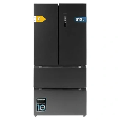 Image de Cecotec Refrigerator French Door Dark 510 L Bolero CoolMarket FD E. 183 cm High, 84 Wide, Motor Inverter Plus, Fast Cooling and Freezing, MultiAirFlow, Total NoFrost
