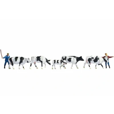 Image de Noch 15724 Modélisme Ferroviaire Gardien Et Troupeau De Vaches 2 Figurines + 5