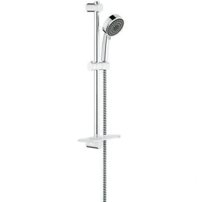 Image de GROHE Ensemble de douche Vitalio Comfort 100, pommeau 3 jets, barre 600mm, flexible tuyau VitalioFlex 1750mm, chromé, 26097000 (Import Allemagne)