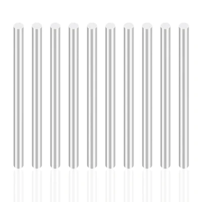 Image de iMeistek Lot de 10 barres rondes en aluminium massif Diamètre 4 mm Longueur : 100 Pour modèles voitures radiocommandées, machines industrielles, bricolage