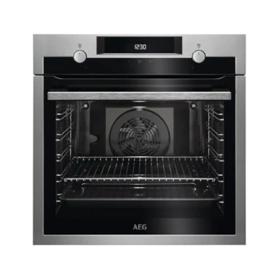 Image de AEG BEE435111M Four électrique multifonction, intégrable, nettoyage AquaClean, 9 fonctions, cuisson multi niveaux, écran LCD tactile, ventilateur XXL, capacité 72 L, inox, classe A+