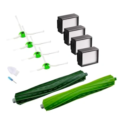 Image de JoyBros Accessoires de Rechange pour iRobot Roomba e5 e5154 e6 i7 i7+ i7156 i1 i1152 i3 + i3152 i4 i5 i8 Jeu brosses principales, filtres HEPA X4, latérales X4 pièces