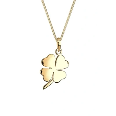 Image de Elli Lucky Charm LEAF Clover Collier goldcoloured, Femme, Taille: 45, Gold coloured