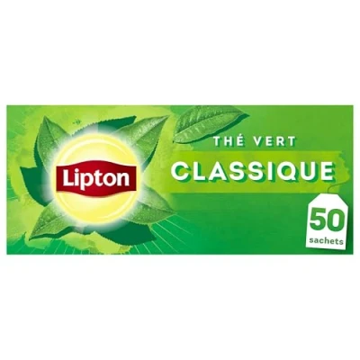 Image de Lipton, Thé Vert, Vert Origine Asie, Infusion à Froid ou Chaud, Goût Classique, Relaxation, Ingrédients d&#039;Origine 100% Naturelle, 50 sachets