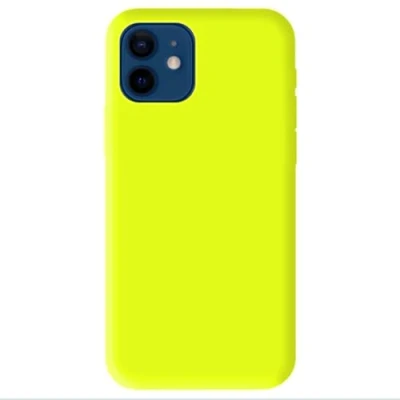 Image de Coque silicone unie Mat Jaune compatible Apple iPhone 12 Pro Neuf