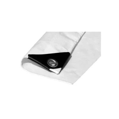 Image de Bâche de protection EDM Blanc Œillets métal 90 g/m2 4 x 5 m