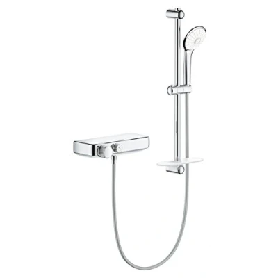 Image de Grohe Mitigeur Thermostatique avec ensemble de Douche Grohtherm Smartcontrol 34720000 (Import Allemagne), Chrome