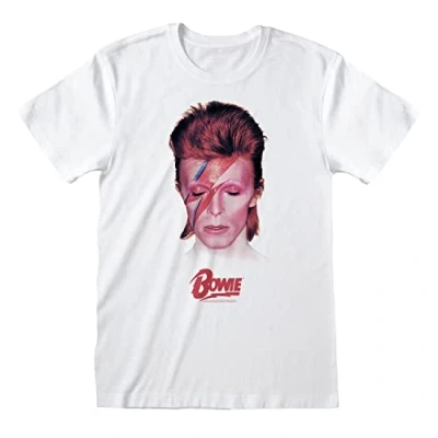 Image de Henry Tiger David Bowie Aladdin SANE Tshirt imprimé, Homme, Taille: Large, White