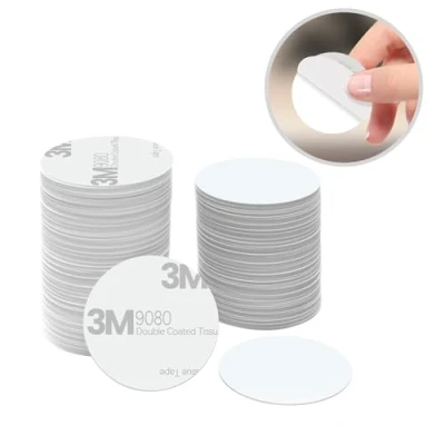 Image de Lot de 100 étiquettes NFC NTAG215 215 vierges Blanc Carte Ronde Cartes monnaie avec dos adhésif Compatible les commandes courtes TagMo iOS Homekit et téléphone