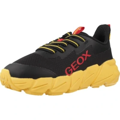Image de Geox J Flexyper Fast Boy Basket, Noir/Jaune, 33 EU
