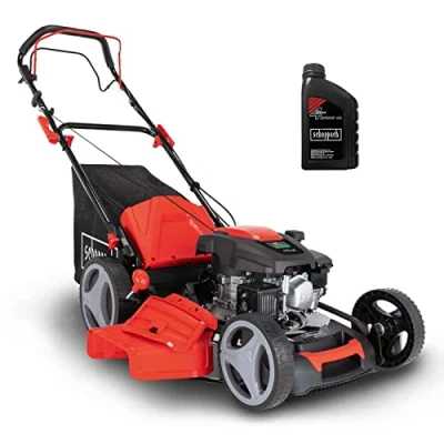 Image de Scheppach Tondeuse à Gazon Thermique MS173 51 Autotractée Moteur 4T Largeur de Coupe cm Panier 65L Fonction Mulching &amp; Raccord Rapide Lavage Huile Incluse