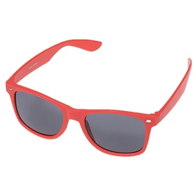 Image de Miobo Lunettes de soleil, soleil ou verre transparent, style rétro années 1980, noir, rouges, Taille unique