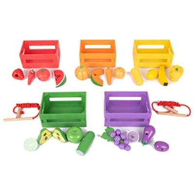 Image de TickiT 74011 Wooden Sorting Fruit and Vegetable Crates