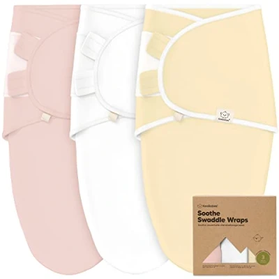Image de KeaBabies Sacs de Sommeil Bio pour bébé 3 Paquets Langes Nouveau né 0 Mois Sac Ergonomique Lange Couchage (Daffodil)