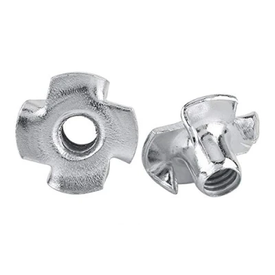 Image de Ecrous en T 4 Griffes Acier Zingué pour Travail du Bois Meubles(M8 x 30pcs)