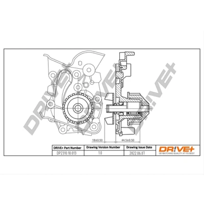 Image de Pompe à eau, refroidissement du moteur Dr!ve+ DP2310.10.013