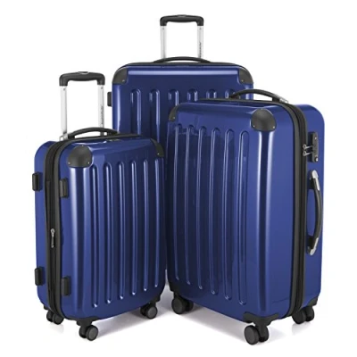 Image de HAUPTSTADTKOFFER Alex Ensemble de 3 Valises Rigides Bleu foncé Brillant, TSA, (S, M &amp; L), 235 litres