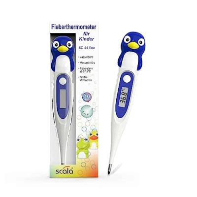 Image de scala SC 44 Flex Speed 10 sec. Thermomètre numérique secondes Pingouin blanc pour enfants et bébés