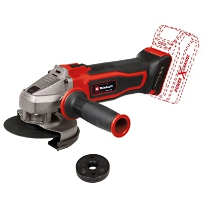 Image de Einhell Meuleuse d’angle sans fil TE AG 18/115 Q Li Solo Power X Change (18 V, diamètre de disque 115 mm, profondeur coupe 28 écrou à fixation rapide, coupe, batterie)